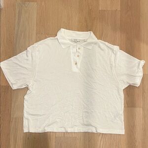 Vince white cropped Polo Shirt